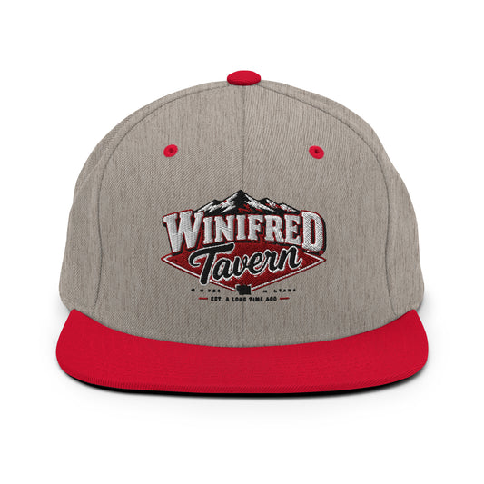 Snapback Hat — Heather Grey / Red — Winifred Tavern merch